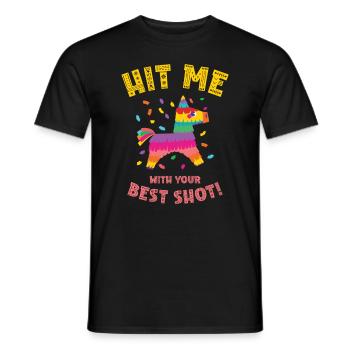 Cinco De Mayo Mexican Piñata Fiesta Party - Men's T-Shirt - black - Front - AI Model Male 178 light (178cm)