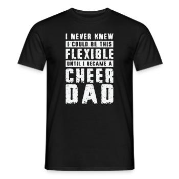 Cheerleader Proud Cheer Dad Cheerleading Beer - Men's T-Shirt - black - Front - AI Model Male 178 light (178cm)