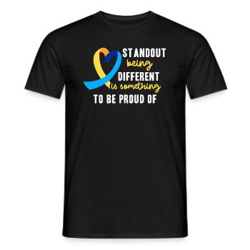 Journée mondiale du syndrome de Down : des énigmes pour - T-shirt homme - noir - Devant - AI Model Male 178 light (178cm)