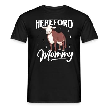 Hereford Mommy - Hereford Rind - Männer T-Shirt - Schwarz - Vorne - AI Model Male 178 light (178cm)