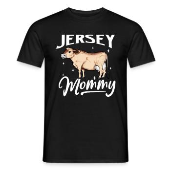 Jersey Mommy - Jersey Cow - Men's T-Shirt - black - Front - AI Model Male 178 light (178cm)