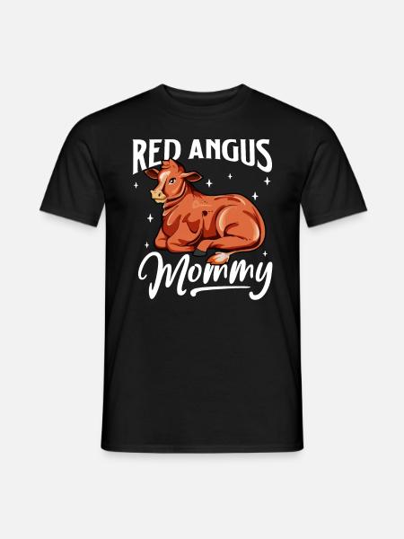 Red Angus Mommy - Red Angus Rind - Männer T-Shirt - Schwarz