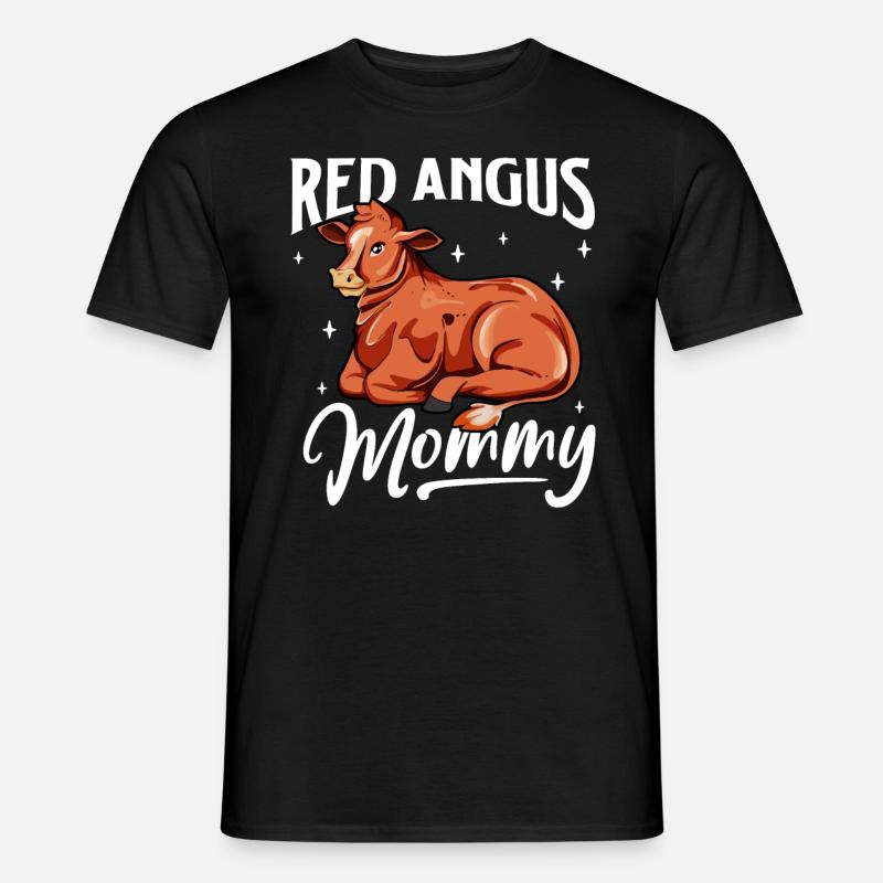 Red Angus Mommy - Red Angus Rind - Männer T-Shirt - Schwarz