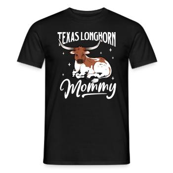 Texas Longhorn Mommy - Texas Longhorn Beef - Men's T-Shirt - black - Front - AI Model Male 178 light (178cm)