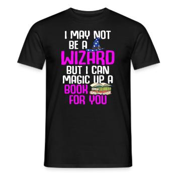 Librarian Bookworm Book Nerd Reading Library - Men's T-Shirt - black - Front - AI Model Male 178 light (178cm)