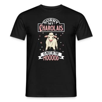 Pas d’humeur - Charolais - T-shirt homme - noir - Devant - AI Model Male 178 light (178cm)
