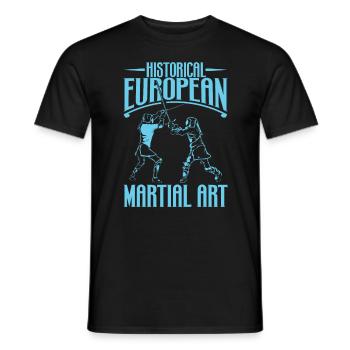 Combat à l’épée - HEMA - T-shirt homme - noir - Devant - AI Model Male 178 light (178cm)