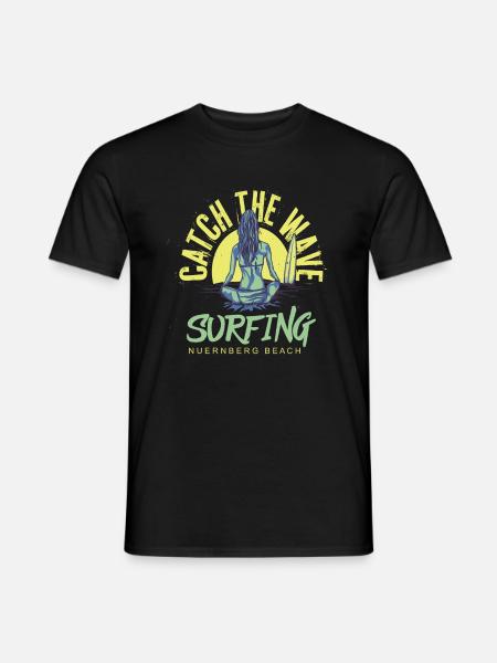 Surfing Nuernberg - Männer T-Shirt - Schwarz