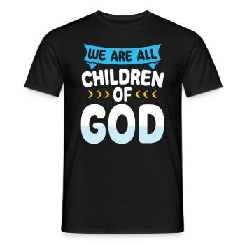 We are all children of God's Christian faith - Men's T-Shirt - black - Front - AI Model Male 178 light (178cm)