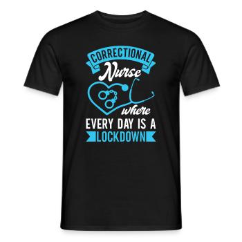 Correctional Nurse Nursing Correction Officer - Men's T-Shirt - black - Front - AI Model Male 178 light (178cm)