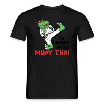 Muay Thai Coach Kickboxing Instructor Funny - Men's T-Shirt - black - Front - AI Model Male 178 light (178cm)