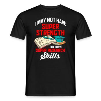 Librarian Bookworm Book Nerd Reading Library - Men's T-Shirt - black - Front - AI Model Male 178 light (178cm)