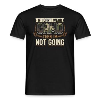 Chasse, Camo, Chasseur, Cerf, Orignal, Chasse au chevreuil, Chasse - T-shirt homme - noir - Devant - AI Model Male 178 light (178cm)