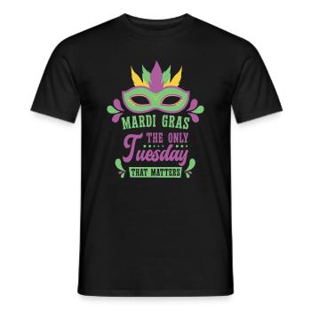 Fête de consommation de bière du mardi gras - T-shirt homme - noir - Devant - AI Model Male 178 light (178cm)