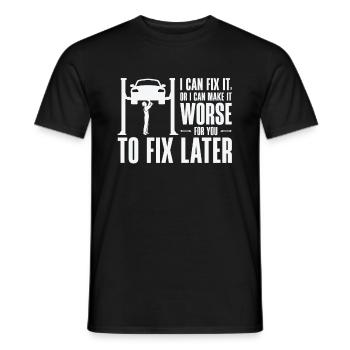 Car Mechanic Auto Engine Repair - Men's T-Shirt - black - Front - AI Model Male 178 light (178cm)