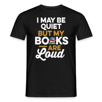 Librarian Bookworm Book Nerd Reading Library - Men's T-Shirt - black - Front - AI Model Male 178 light (178cm)