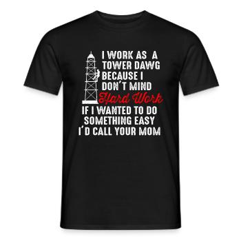 Cell Tower Climber Climbing Technician - Men's T-Shirt - black - Front - AI Model Male 178 light (178cm)
