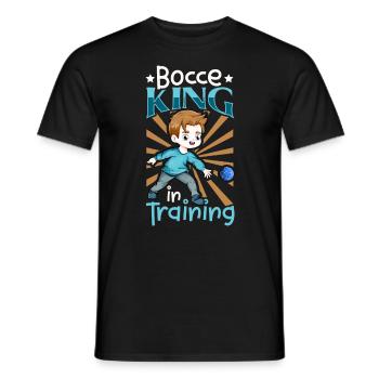 Bocce King in Training - Boccia - Men's T-Shirt - black - Front - AI Model Male 178 light (178cm)