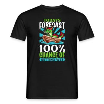 Aujourd’hui, il va être mouillé - bateau-dragon - T-shirt homme - noir - Devant - AI Model Male 178 light (178cm)