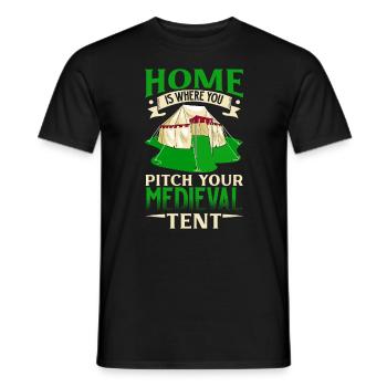 La maison est une tente au Moyen Âge - T-shirt homme - noir - Devant - AI Model Male 178 light (178cm)