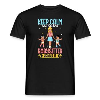 Laissez la baby-sitter le faire - Nounou - T-shirt homme - noir - Devant - AI Model Male 178 light (178cm)