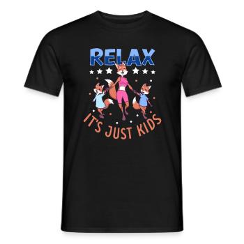 Relax it's just kids - Babysitter - Men's T-Shirt - black - Front - AI Model Male 178 light (178cm)