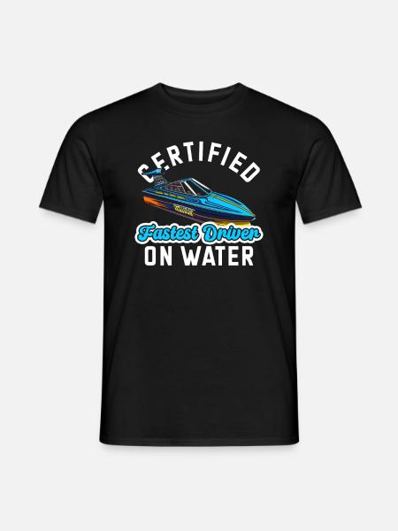 Drag Boat Racing Racer Speed Motor Boat Driver - Men's T-Shirt - black