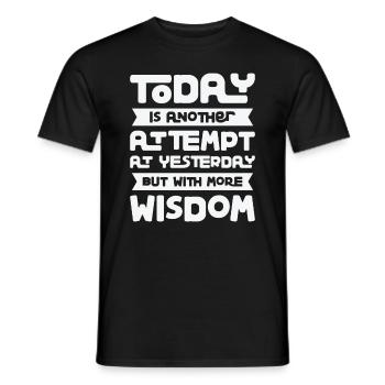 Motivational Wisdom Motivator Knowledge - Men's T-Shirt - black - Front - AI Model Male 178 light (178cm)
