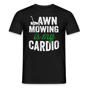 Lawn Mower Mowing Landscaping Landscaper - Men's T-Shirt - black - Front - AI Model Male 178 light (178cm)