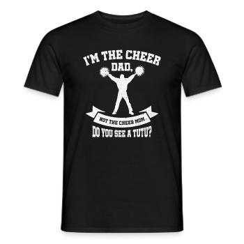 Cheerleader Proud Cheer Dad Cheerleading Beer - Men's T-Shirt - black - Front - AI Model Male 178 light (178cm)