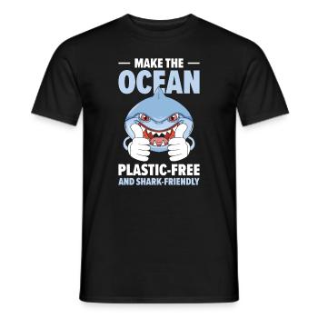 Journée mondiale des animaux Requins Bien-être animal Faune marine - T-shirt homme - noir - Devant - AI Model Male 178 light (178cm)