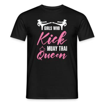 International Women's Day Muay Thai Girl Power - Men's T-Shirt - black - Front - AI Model Male 178 light (178cm)