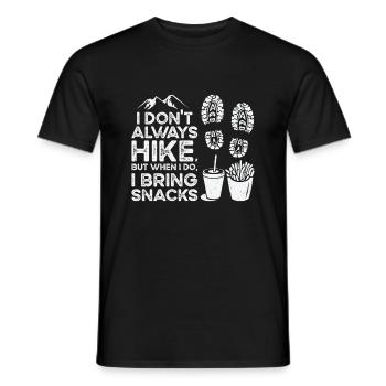 Wandern Camping Bergwanderer - Männer T-Shirt - Schwarz - Vorne - AI Model Male 178 light (178cm)
