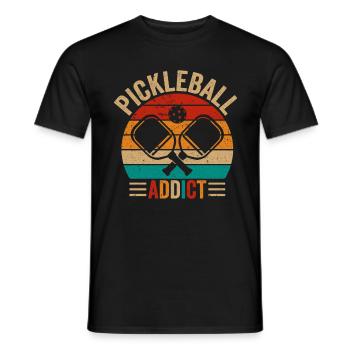 Pickleball Pickleball Raquette Padel Addictif - T-shirt homme - noir - Devant - AI Model Male 178 light (178cm)
