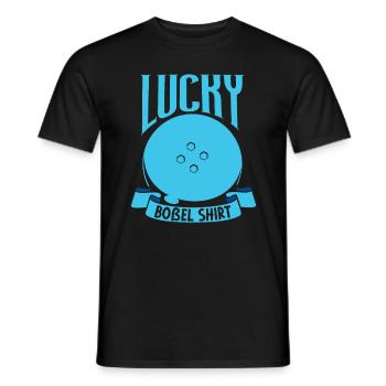 Bosseln - Lucky Boßel - Männer T-Shirt - Schwarz - Vorne - AI Model Male 178 light (178cm)