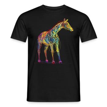 Giraffe Animal Africa Gift Animal Lover Zoo - Men's T-Shirt - black - Front - AI Model Male 178 light (178cm)