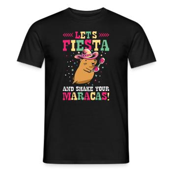 Capybara Mariachi Cinco de Mayo Fiesta - T-shirt homme - noir - Devant - AI Model Male 178 light (178cm)