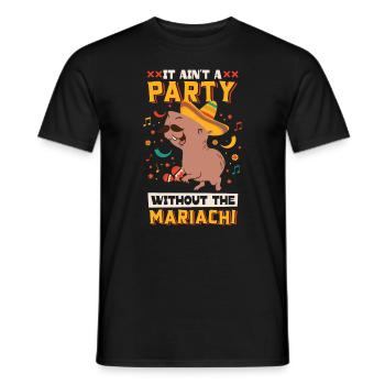 Capybara Mariachi Cinco de Mayo Fiesta - Men's T-Shirt - black - Front - AI Model Male 178 light (178cm)