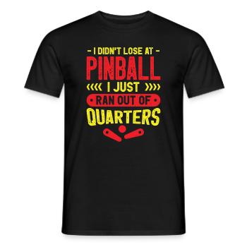 Pinball Arcade Game Machine - Men's T-Shirt - black - Front - AI Model Male 178 light (178cm)
