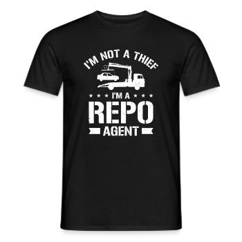 Repo Man Recovery Agent Repossession - T-shirt homme - noir - Devant - AI Model Male 178 light (178cm)