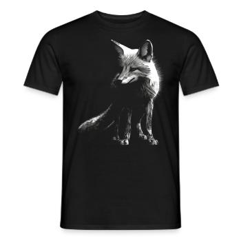 Renard Amoureux des Animaux Cadeau Faune Motif Animalier - T-shirt homme - noir - Devant - AI Model Male 178 light (178cm)