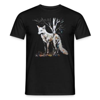 Fuchs Tierliebhaber Geschenk Wildtier Tier Motiv - Männer T-Shirt - Schwarz - Vorne - AI Model Male 178 light (178cm)