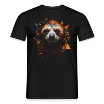 Paresseux Animal Gift Animal Motif Animal Lover - T-shirt homme - noir - Devant - AI Model Male 178 light (178cm)