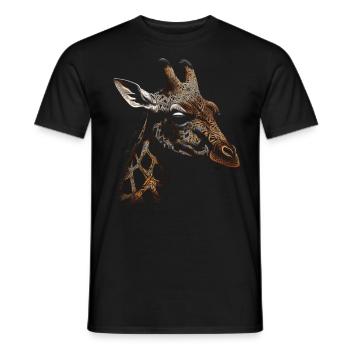 Giraffe Animal Africa Gift Animal Lover Zoo - Men's T-Shirt - black - Front - AI Model Male 178 light (178cm)