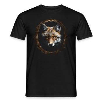 Fuchs Tierliebhaber Geschenk Wildtier Tier Motiv - Männer T-Shirt - Schwarz - Vorne - AI Model Male 178 light (178cm)
