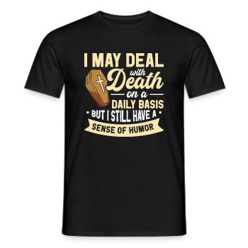 Funeral Director Mortician Mortuary - Men's T-Shirt - black - Front - AI Model Male 178 light (178cm)