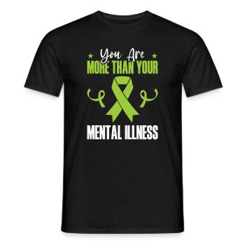 Monat des Bewusstseins für psychische Gesundheit - Männer T-Shirt - Schwarz - Vorne - AI Model Male 178 light (178cm)