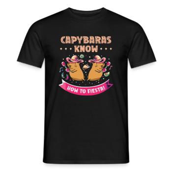 Capybara Mariachi Cinco de Mayo Fiesta - T-shirt homme - noir - Devant - AI Model Male 178 light (178cm)