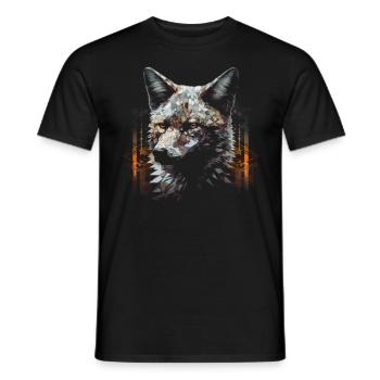 Fox Animal Lover Gift Motif animal sauvage - T-shirt homme - noir - Devant - AI Model Male 178 light (178cm)
