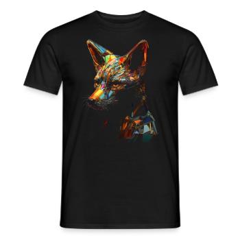 Fox Animal Lover Gift Motif animal sauvage - T-shirt homme - noir - Devant - AI Model Male 178 light (178cm)
